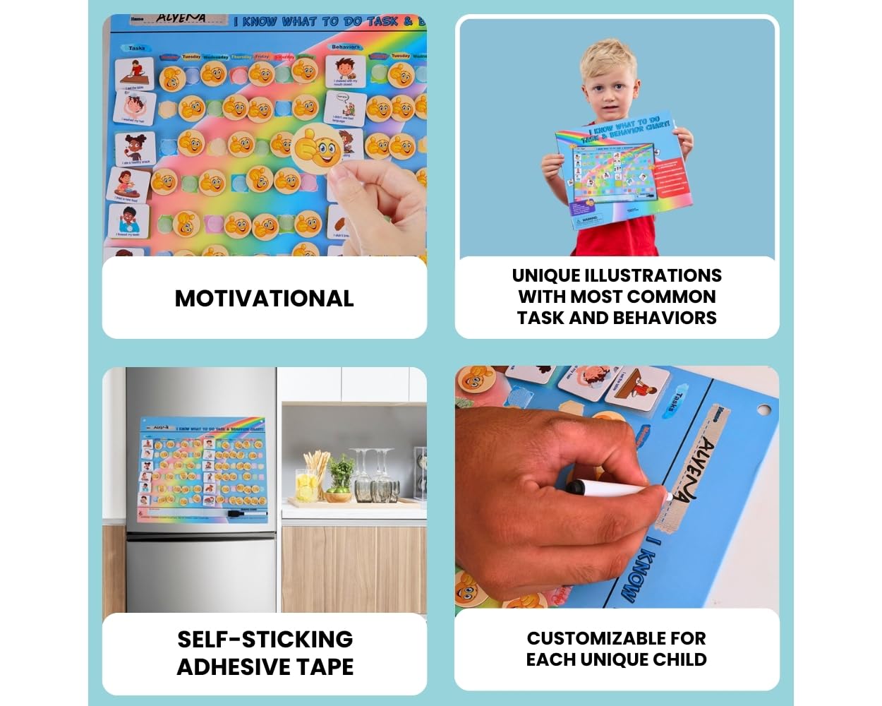 Thought-Spot Behavior Reward Chart for Kids | Chore & Behavior Chart with 41 Task Pieces, 32 Behavior Pieces & 80 Reward Pieces | Motivational Tool for Responsibility, Good Habits & Toddler Routine