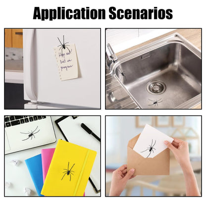 Spider Fridge Magnet, 2/4/6PCS Realistic Spiders Refrigerator Magnets Magnetic Spider Decoration for Halloween Birthday Pranks