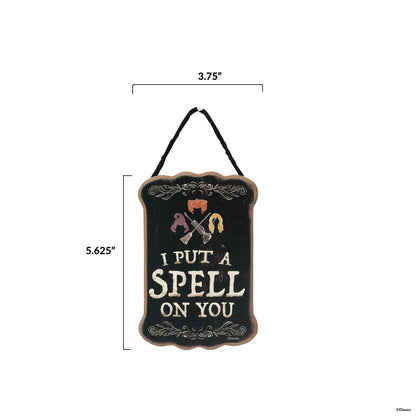 Disney Hocus Pocus I Put a Spell On You Hanging Wood Wall Decor - Spooky Sanderson Sisters Sign for Halloween Decorating