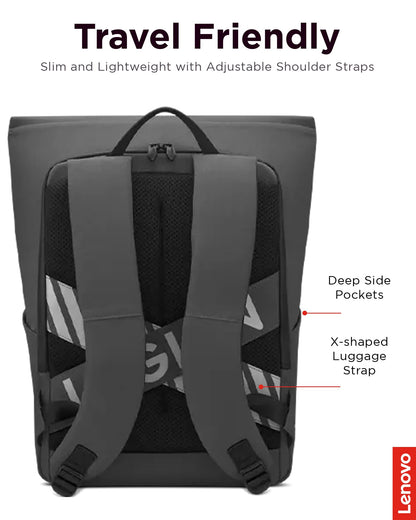 Lenovo Legion Gaming Backpack GB400 for Computers Up to 16 Inch - Lightweight Water Repellant Bag with Multiple Pockets, & Superior Valuables Protection for Gamers (Black)
