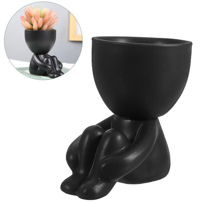 KESYOO Creative Ceramic Succulent Plant Pot with Modern Design Flower Holder Container for Indoor Outdoor Garden Gift for Plant Lovers and Succulent Enthusiasts