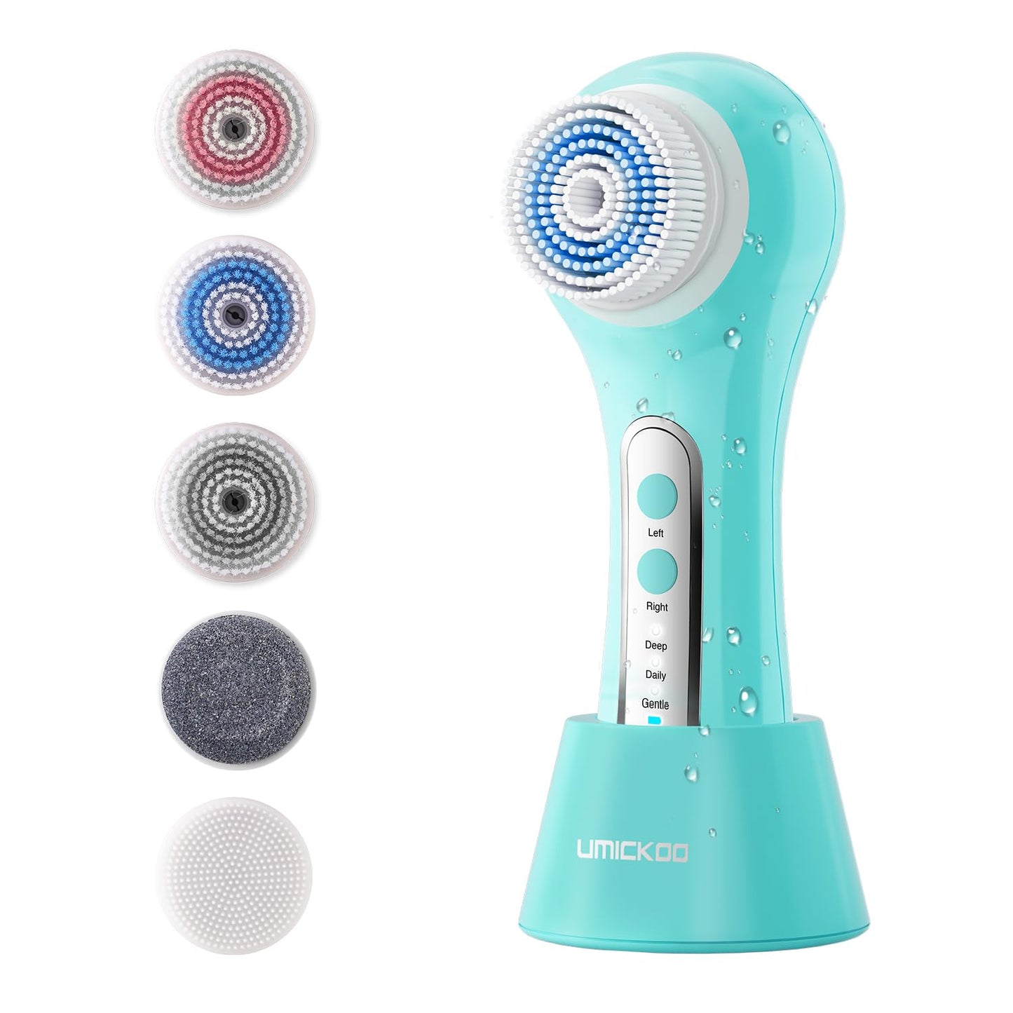Face Scrubber Exfoliator,Facial Cleansing Brush Rechargeable IPX7 Waterproof with 5 Brush Heads,Electric Face Spin Brush for Exfoliating, Massaging and Deep Cleansing