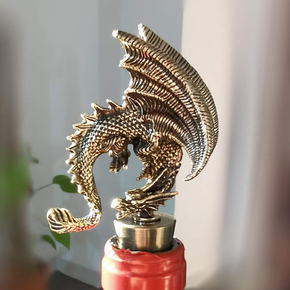 Dragon Wine Stoppers Gothic Metal Alloy Bottle Stopper