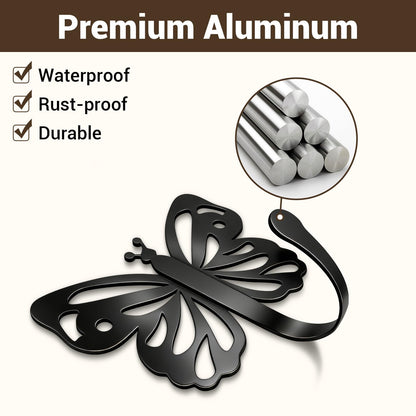 Butterfly Design Metal Hook for Both Screw Mounting and Strong Adhesive