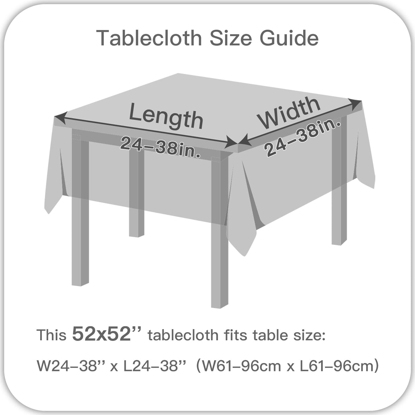 maxmill Jacquard Tablecloth Swirl Design Spillproof Wrinkle Free Heavy Weight Soft Table Cloth Halloween Decorative Fabric Table Cover for Fall Harvest Thanksgiving Dinner, Square 52 x 52 Inch Rust