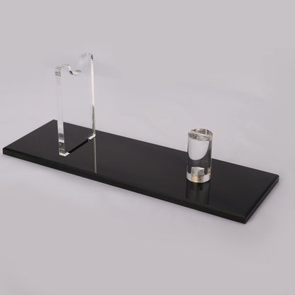 WANLIAN Knife Display Stand Knife Holder Fixed Blade Knife Collection Display Stand Holder Display Single Knife for Home Decor (Black)