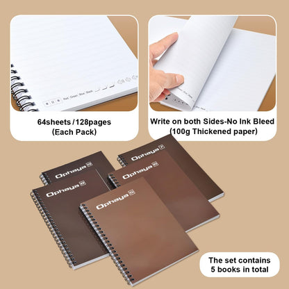 Ophaya Sync Smart Pen and A5 Notebook(5-Pack) for Note Taking| Gifts for Adults Women Men Coworkers Teachers Students Guest Friends | Sync Notes to Phone/Tablet Instantly/Convert to Text