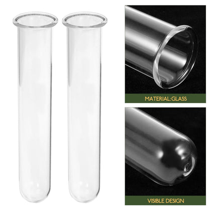FUNOMOCYA 4pcs Clear Test Tubes for Cutting Plant Glass Propagation Tubes for Hydroponic Plants, Flowers, Home Office Wall Decor