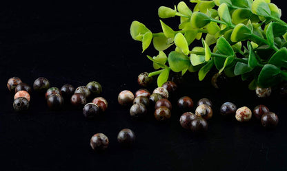 Natural Stone Beads 100pcs 6mm Ocean Jade Round Genuine Real Stone Beading Loose Gemstone Hole Size 1mm DIY Smooth Beads for Bracelet Necklace Earrings Jewelry Making (Ocean Jade, 6mm)
