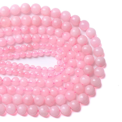 12MM 32PCS Natural Stone Brazilian Rose Quartz Crystal Beads for Jewelry Making DIY Bracelet