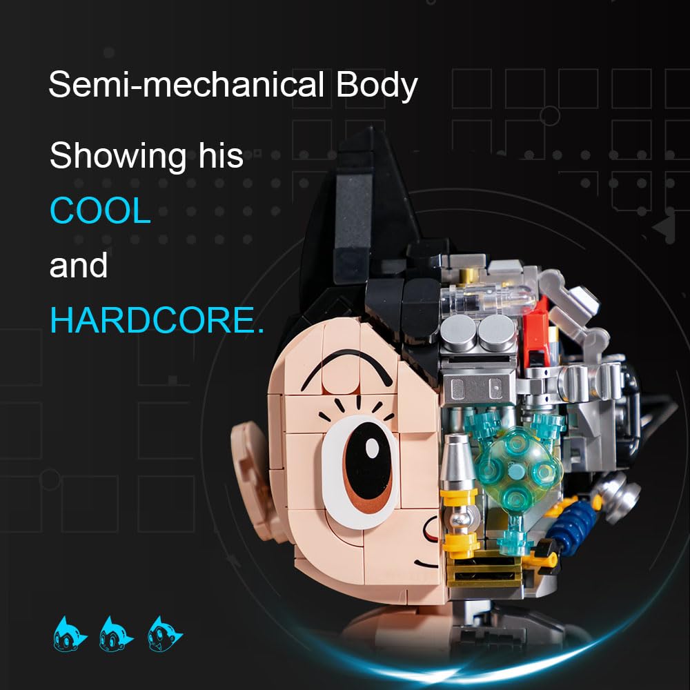 PANTASY Astro Boy Building Set Mechanical Clear Ver – Official Licensed Classic Anime Figure Brick Model, Collectible Robot Display Toy for Adults and Fans, Creative Construction Kit