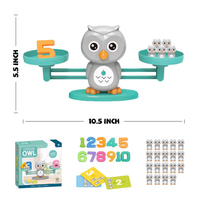 Snugzy Owl Balance Counting Toys, Number Counting Scale Games for Kids Cool Math Learning Games for Boys and Girls Preschool Kindergarten Learning STEM Montessori Educational Toys for 3+