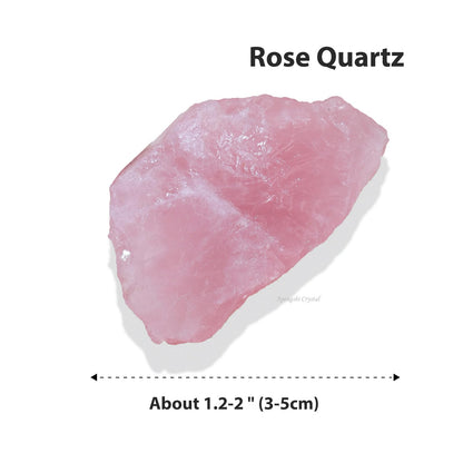 Apengshi Rose Quartz Raw Crystals 2PCS Natural Rough Rocks Healing Crystal and Stones DIY Raw Stones Meditation Fountain Garden Home Decor