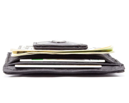 Big Skinny Men's Magnetic Money Clip Slim Wallet, Holds Up to 12 Cards, Black