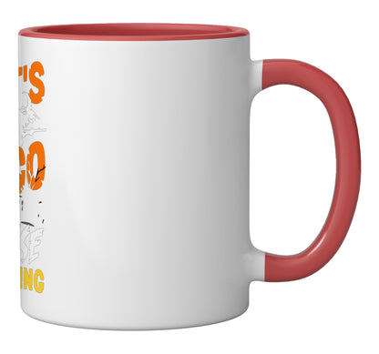 Realtor Beautiful Witch Halloween Lets Go House Hunting Ceramic Mug, Red/White