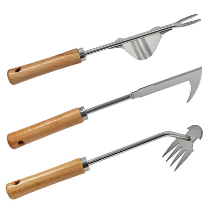 3Pcs Weed Puller Tool, Weeding Tools Gardening Garden Stainless Steel Weeds Removal Tools, Crack Weeder for Yard and Garden