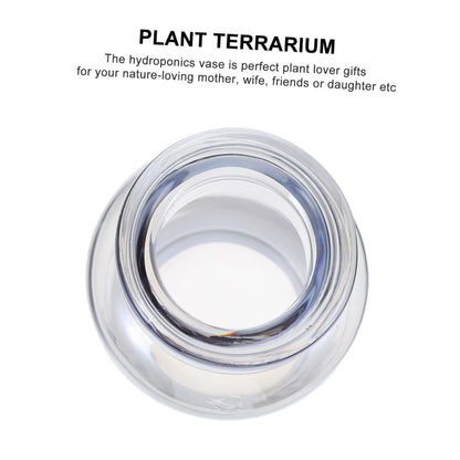 ABOOFAN Glass Vase for Hydroponics Plants Small Mouth Desktop Planter Terrarium for Home Decoration Smooth Transparent Floral Arrangement Container Gift Ready Decorative Propagation