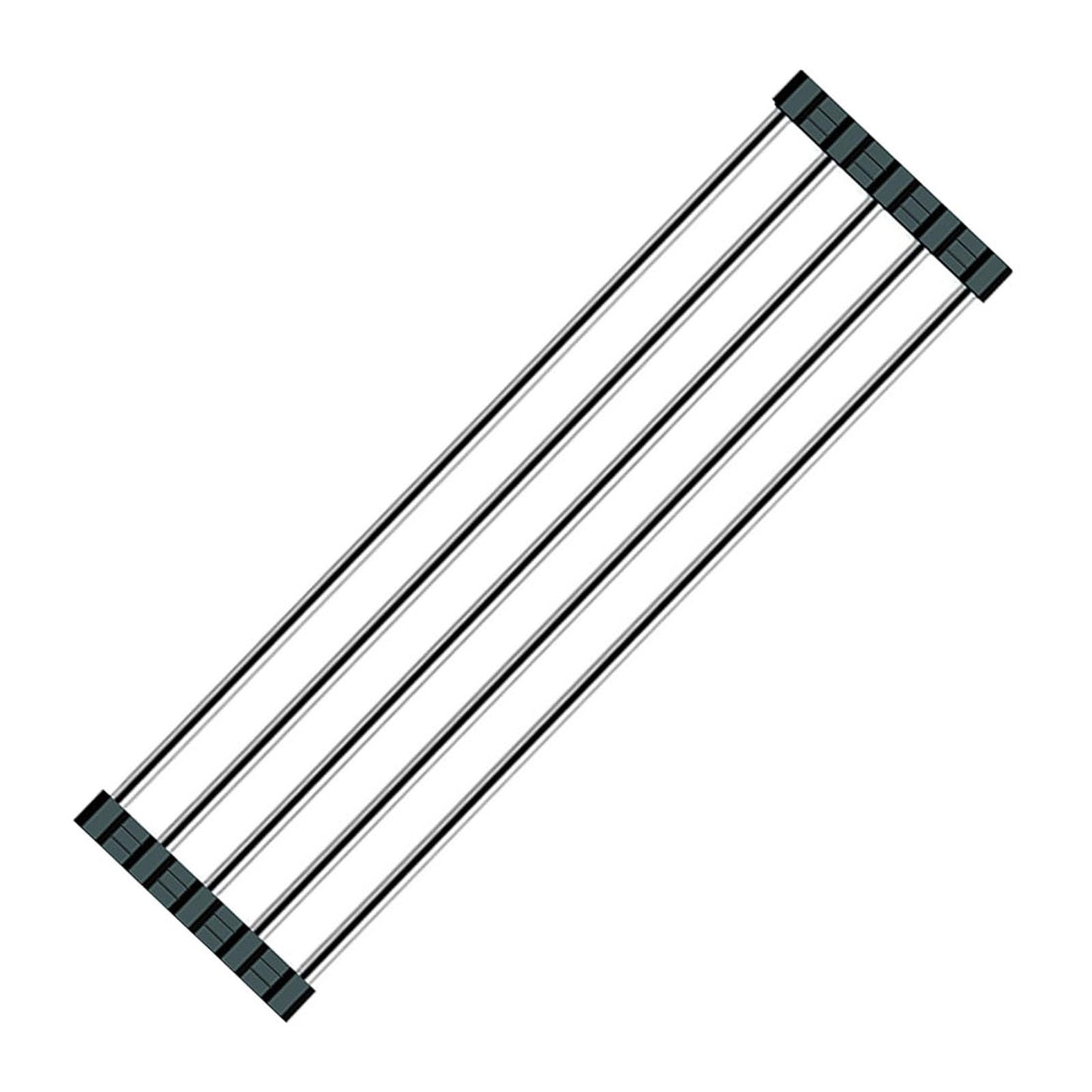 Ahyuan Roll up Dish Drying Rack Over The Sink Kitchen Roll up Sink Drying Rack Portable Dish Drainer Foldable Dish Drying Rack (Warm Gray, 17.8''X17'')