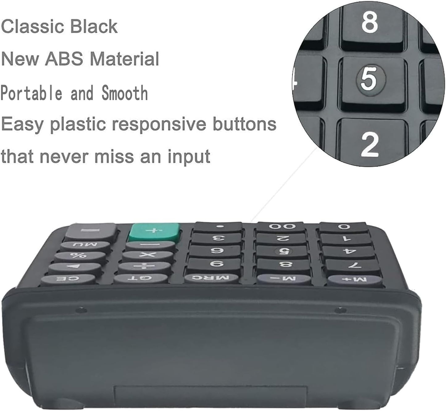 Calculators, BESTWYA 12-Digit Dual Power Handheld Desktop Calculator with Large LCD Display Big Sensitive Button (Black, Pack of 10)