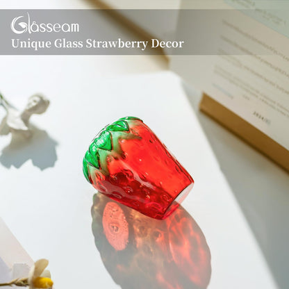 Glass Strawberry Propagation Vase Decor: Glasseam Cute mini vases Propagation Stations for Home - Unique 5Pcs Flower vase Set Terrarium Jar Gifts for Women Friends Mom Birthday Housewarming Holidays