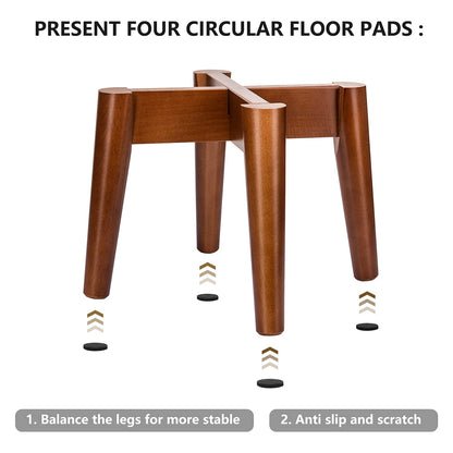 Mkono Plant Stand Mid-Century Modern Indoor (Plant and Pot NOT Included) Flower Holder Home Decor, Brown