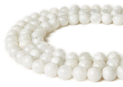 35pcs 10mm Moonstone Beads Natural Gemstone Beads Round Loose Beads for Jewelry Making
