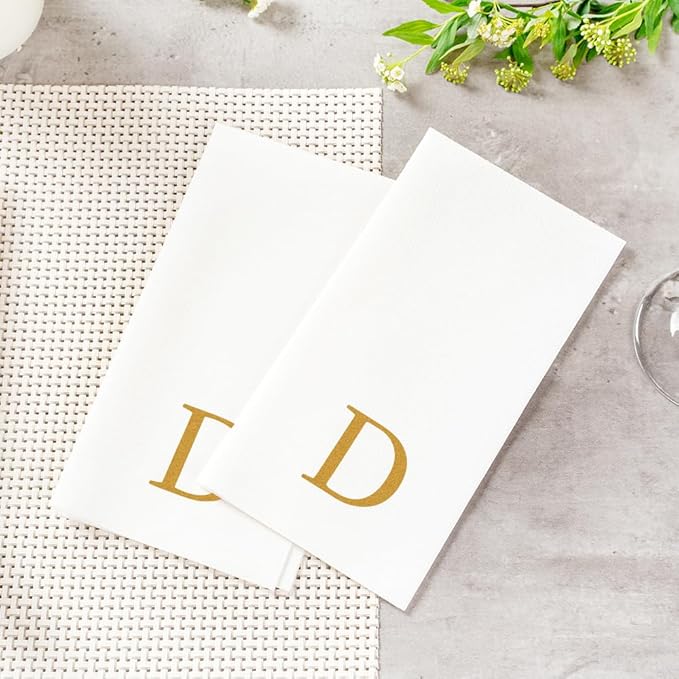 Luxenap 15.8 X 7.9 Inch Linen-Feel Guest Towels, 2000 Lettered Hand Towels
