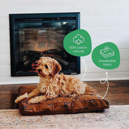Molly Mutt Heat Waves Dog Bed Duvet Cover, 100% Cotton Canvas Cover for Dog, Puppy, or Cat Bed, Durable, Washable, and Free of Harmful Chemicals, Round, 36"x5"