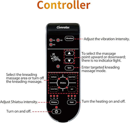 Shiatsu Massage Cushion,Kneading Back Massager with Heat for Full Back,Seat Massager with Neck Support Suitable for Office/Home/Parents/Friends/Christmas
