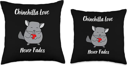 Funny Chinchillas Cage Toys Accessories Dust Bath Chinchilla Pet Love Never Fades Animal Lovers Chew Hay Crew Throw Pillow, 16x16, Multicolor
