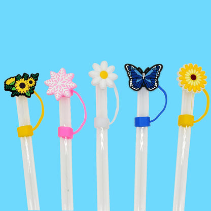 Wholesale 200PCS Random Different Straw Cover For Stanley Cup,No Repeats,Lot Cute Mixed 10MM 0.4in Straw Toppers for Small Business/School Reward/Party Favor