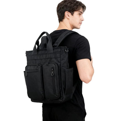 mygreen Convertible Black Laptop Backpack Purse for Women Travel Work, 3 In 1 Tote Backpack Convertible Bag Daypack for Work, Daily, Travel Black