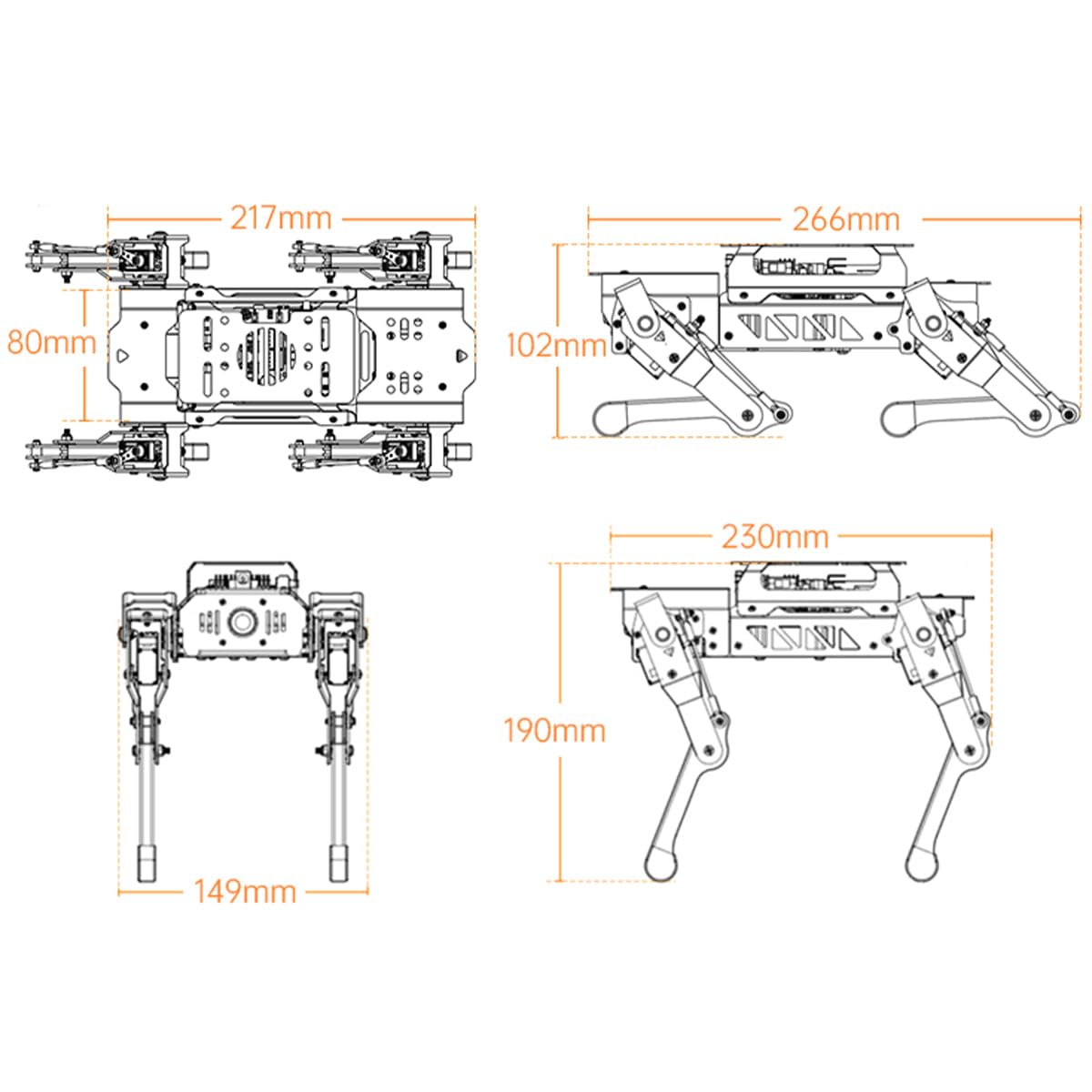 PuppyPi Robot Dog with ChatGPT Large AI Models AI Embodied Intelligence ROS Robotic Dog Vision Scene Voice Understanding SLAM Mapping Navigation Bionic Quadruped Robot, Advanced Kit & RaspberryPi5 8GB