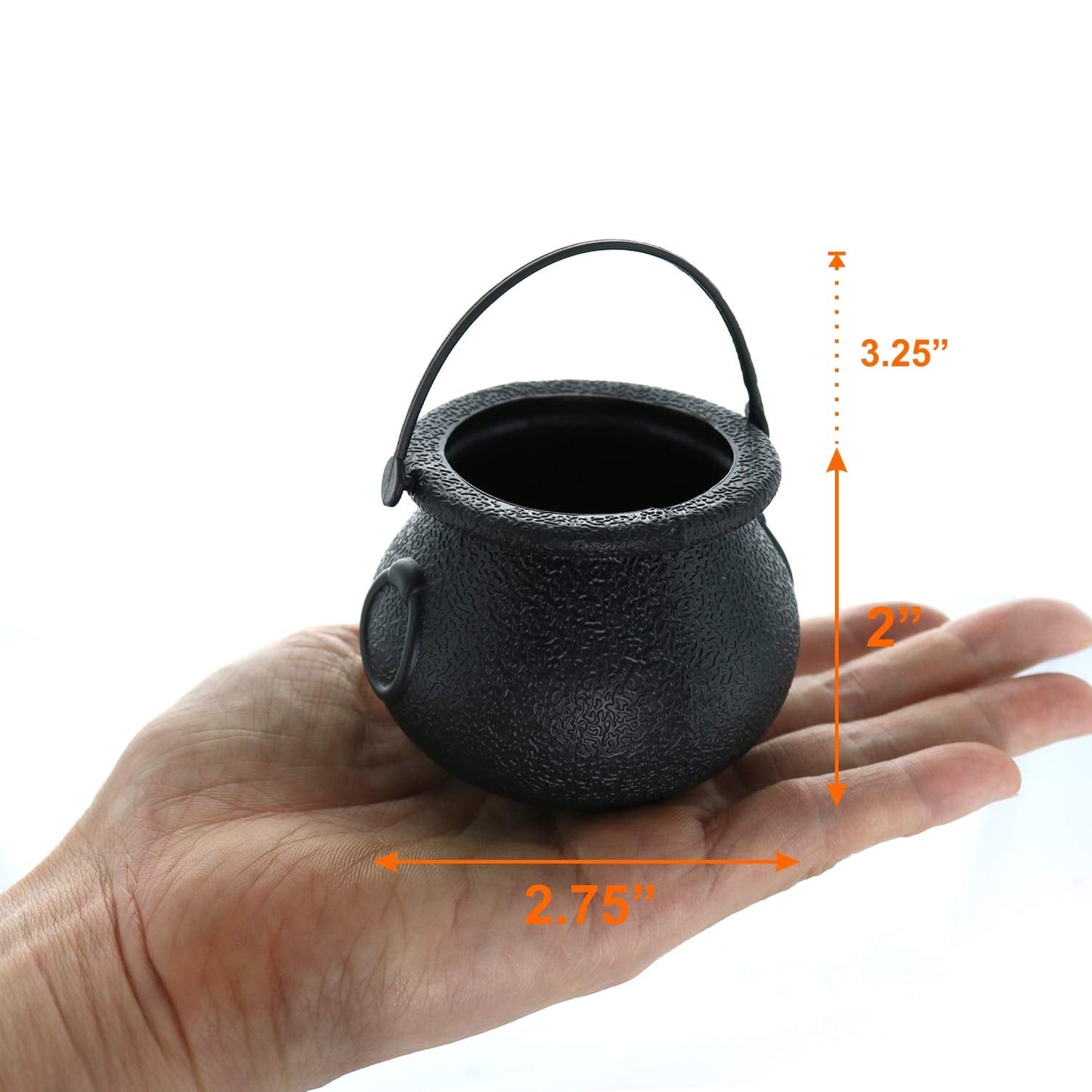 GIFTEXPRESS Mini Cauldron Kettles Novelty Candy Kettles for St Patrick Decoration, Pot of Gold Cauldron, Halloween Black Cauldrons Candy Holder, Witches Cauldron, Cauldron Pot Party Favors (12 Pack)