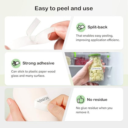 Label KINGDOM Tze-s231 Compatible with Brother P Touch Extra Strength Adhesive Label Maker Tape 12mm 1/2"(0.47") for PT-D210 D220 PTH110, Black on White TZs231 3-Pack