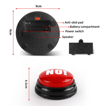 BEAN LIEVE Yes No Button - Answer Buzzers Set of 2 Buzzers for Game Show Yes Button and No Button with Sound Used for Classroom&Gag Gifts
