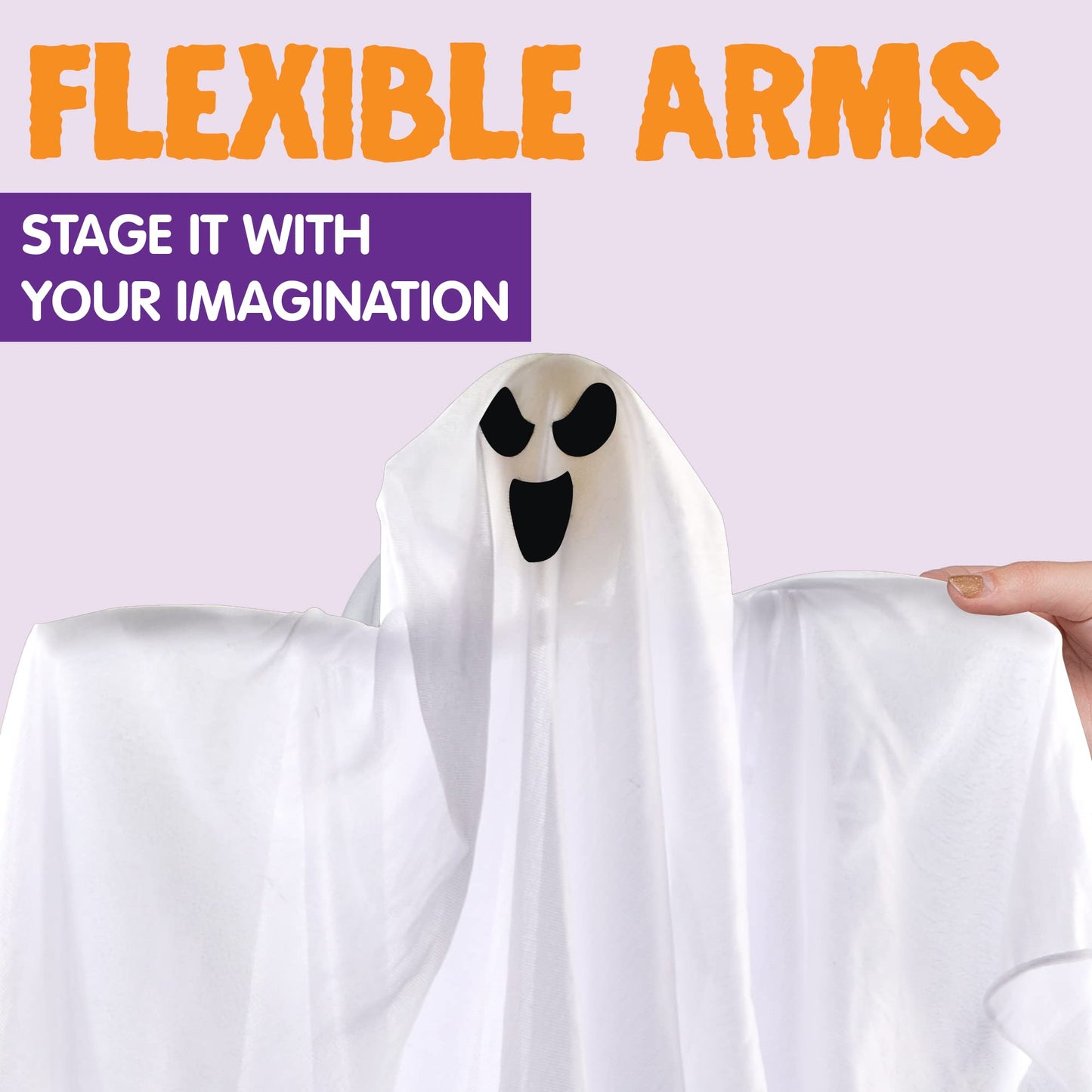 JOYIN 3 PCS Halloween Party Decorations 27.5" Hanging Ghosts, Cute Flying Ghosts for Front Yard Patio Lawn Garden Party Décor and Holiday Decorations