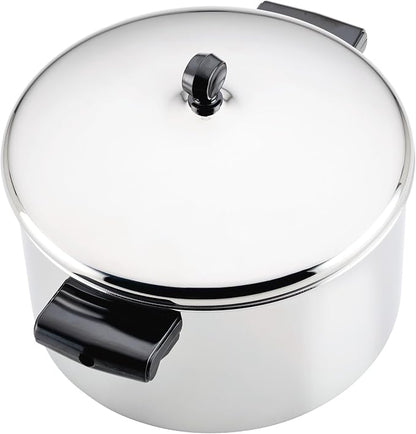 Farberware Classic Series Stainless Steel Pots and Pans with Baking Sheet Pan, Cooking Tools, and Lids, Induction Ready, Dishwasher Safe, 10 Piece Cookware Set, Metal Utensil Safe - Stainless Steel