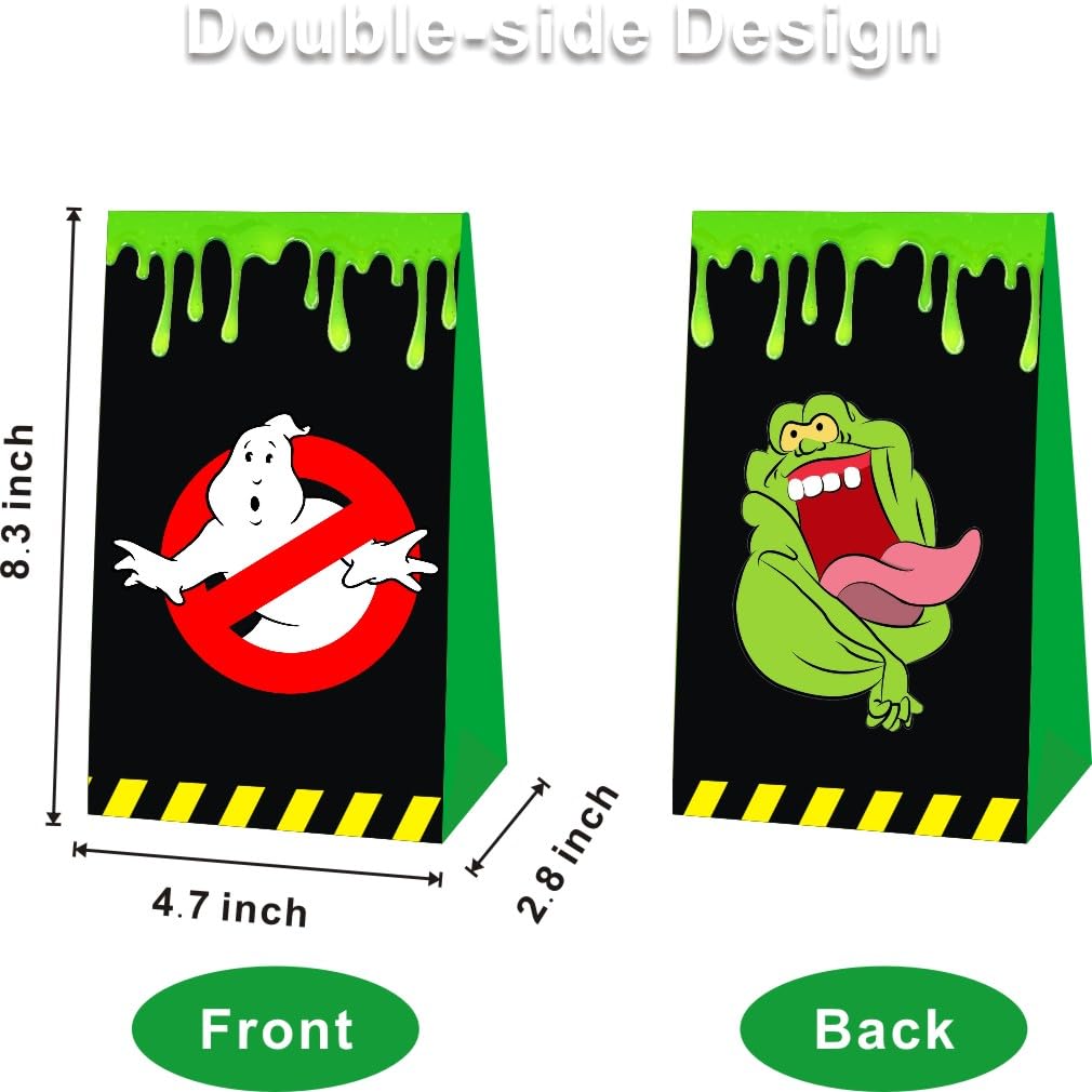 SDONY 12pcs Ghost Party Favor Gift Bags Goodie Bags, Ghost Party Supplies for Kids Birthday Decorations