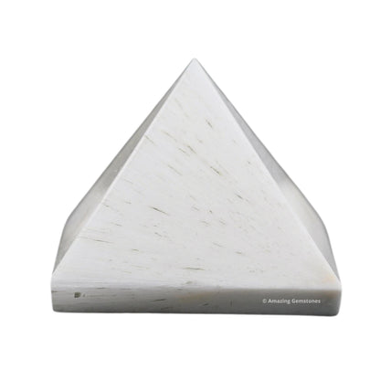 Amazing Gemstone Scolecite Pyramid Crystal Healing Stones - 1" Great Pyramid Figurine of Natural Stone Pyramid for Meditation, Reiki, Chakra Balancing and Crystal Pyramids Grid