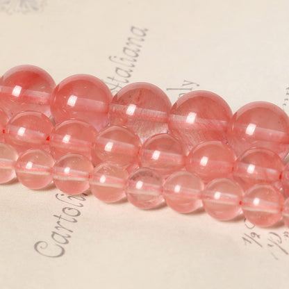 45pcs 8mm Natural Stone Beads Watermelon Crystal Beads Crystal Gemstone for Jewelry Making, DIY Bracelet Necklace