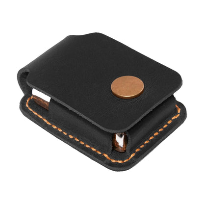 Handmade Leather Lighter Case for Men, for Leather Zippo Cover, Birthday Gift for Him or Her (Black)