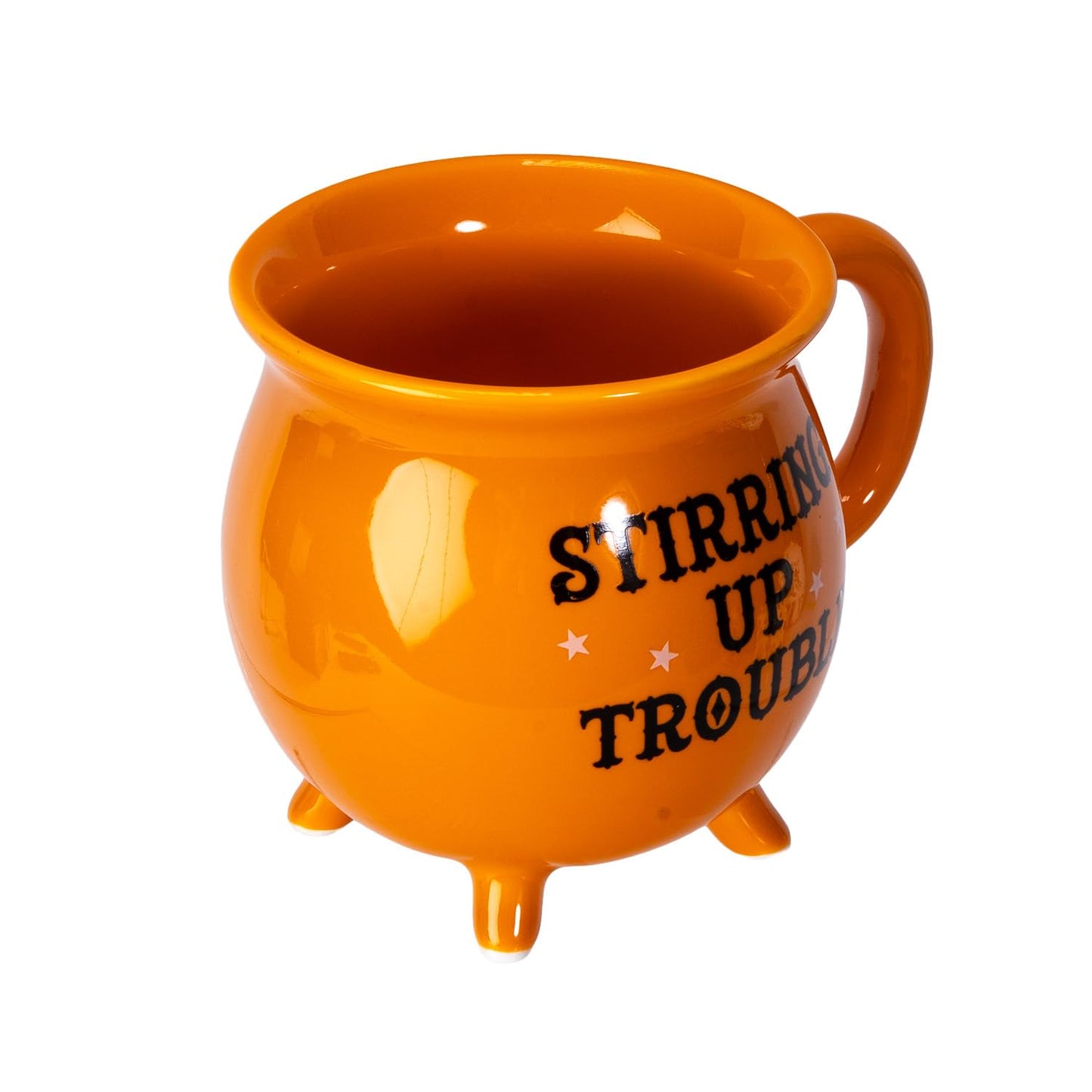 Pacific Giftware Wicca Orange Stirring Up Trouble Cauldron Ceramic Mug with Handle by Something Different UK Witchy Halloween and Spiritual Themed Drinkware Cup 16 Fl oz