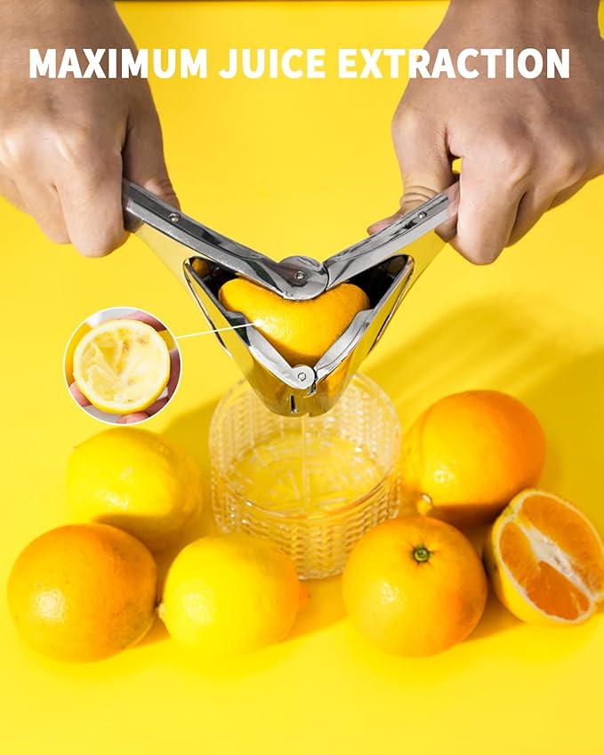 Bagrox Lemon Squeezer, Stainless Steel Lemon Juicer, Manual Juicer for Lemon Citrus Lime Orange, Handheld citrus Squeezer