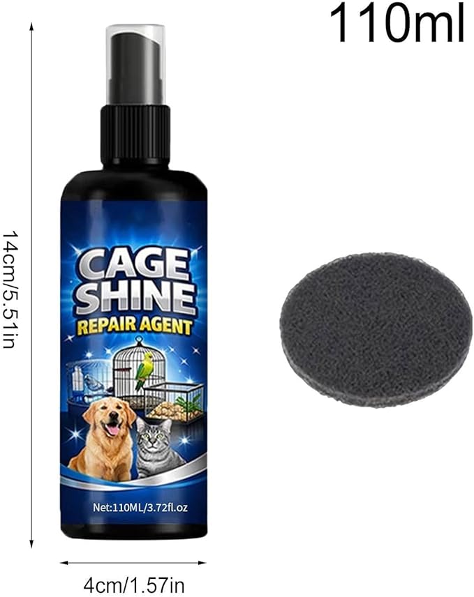 Bird Cage Cleaner Spray, 110ml Droppings Breakdown Solution, Odor Eliminator Pet Bird Cage Cleaner for Professionals, Enthusiasts, Keepers, Adults, Animal Lovers, Breeding Season Hygiene Care Use