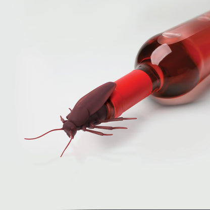 Genuine Fred CORKROACH Roach Wine Bottle Stopper - Reusable Silicone Sealer, Wine Preserver Accessory - Bar Cart Accessory - Funny Stocking Stuffer