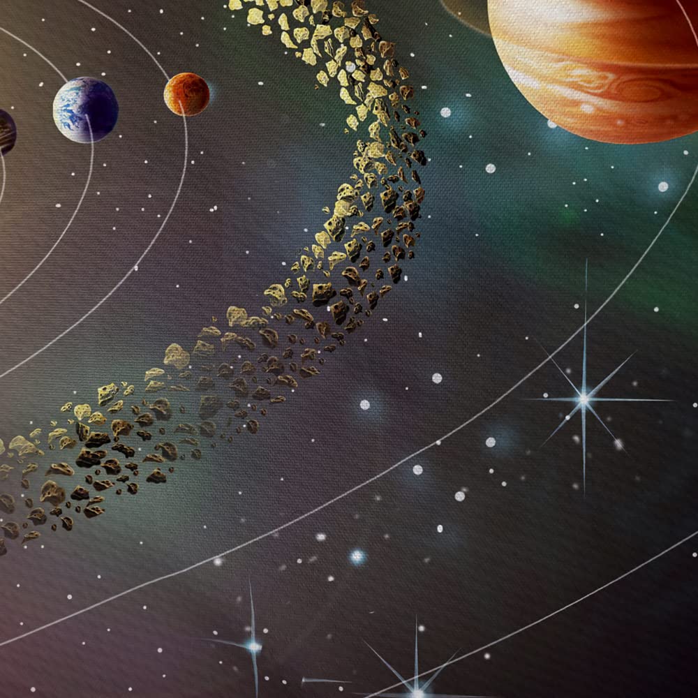 Outer Space Planet Tapestry, Universe Galaxy Solar System Earth Art Tapestries Wall Hanging for Men Kids Bedroom College Dorm Living Room Office Science Decor 80X60", Cool Hippie Poster Blanket