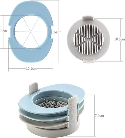 Ruibo Strawberry Slicer/Cutter With Stainless Steel Cutting Wires for Hard Boiled Egg Slicer Multicolour