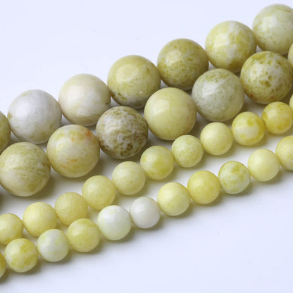 36PCS 10MM Natural Yellow Jasper Stone Beads Energy Healing Beads for DIY Jewelry Bracelet Necklace Making for Jewelry Making15Inch