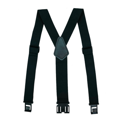 MELOTOUGH Belt Clip Suspenders for Men's Elastic Hook End Plastic Clip Suspenders Non Metal Airport Friendly,Black